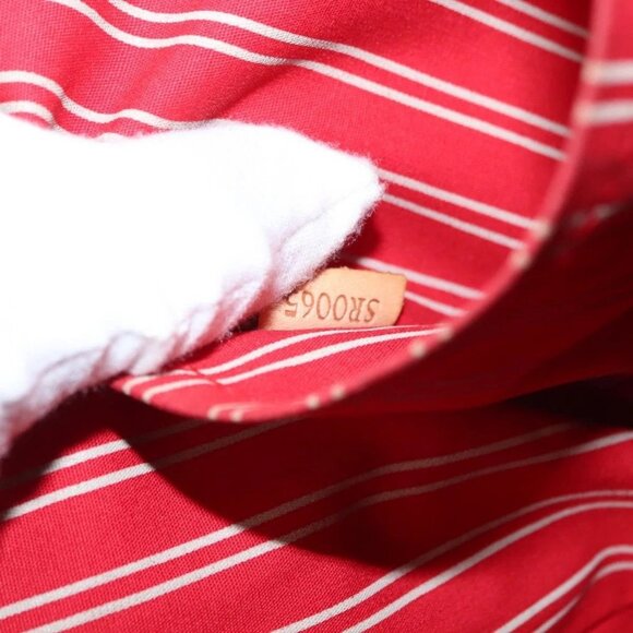 LOUIS VUITTON Antigua Cabas MM Tote Bag Beige Red M40035 LV Auth bs30019 - Picture 10 of 16